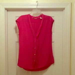 Max Studio Cap sleeve silk shirt